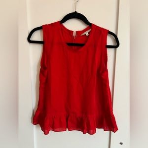 Rebecca Minkoff Ruffle Hem Silk Tank